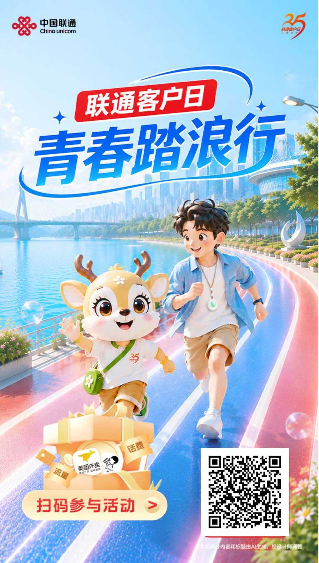 浙江联通客户日扫码领话费